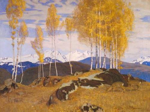 Adrian Scott Stokes Autumn in the Mountains oil painting image